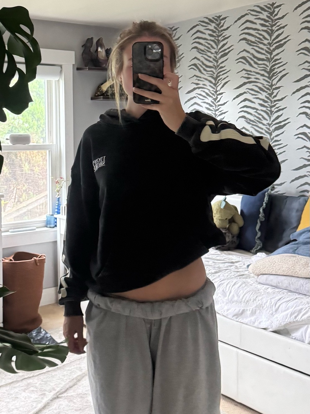 DONSMOKE Washed Skeleton Hoodie
